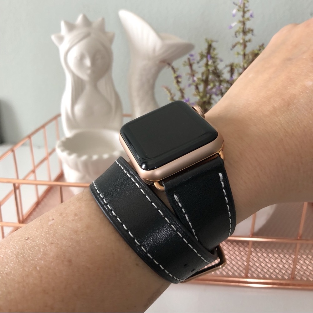 💥 GOLD Black Apple Watch Double Band Strap